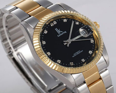 Relógios de ouro automáticos de diamante baratos para homens